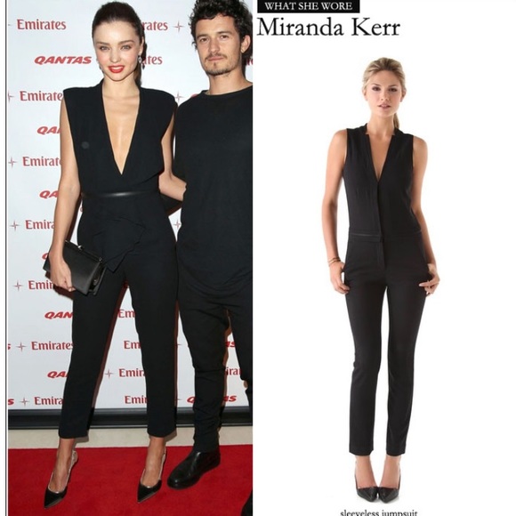 A.L.C. Pants - $645 ALC Black Jumpsuit Slick Back and V-neck